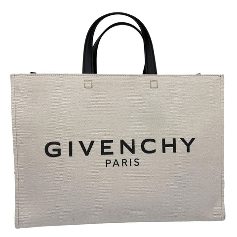 GIVENCHY Medium G Canvas Tote Bag White