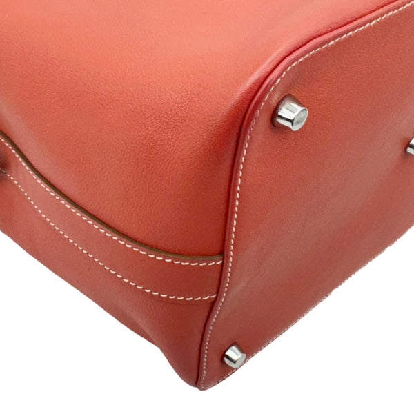 HERMES Toolbox 26 Leather Shoulder Bag Orange