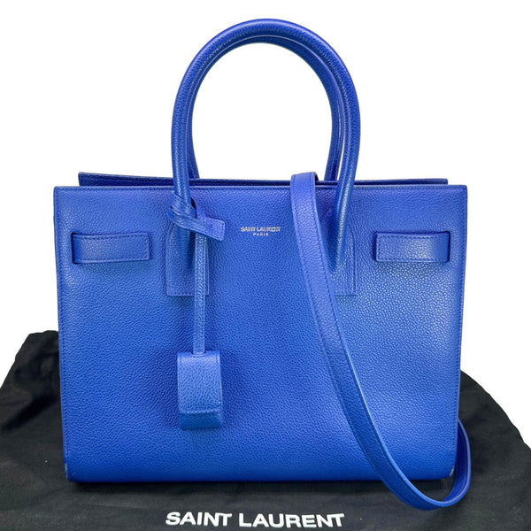YVES SAINT LAURENT Sac De Jour Leather Shoulder Bag Blue