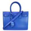 YVES SAINT LAURENT Sac De Jour Leather Shoulder Bag Blue