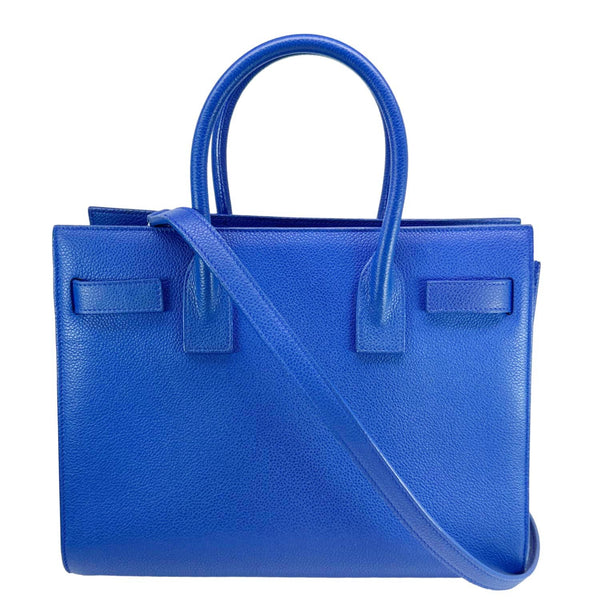 YVES SAINT LAURENT Sac De Jour Leather Shoulder Bag Blue