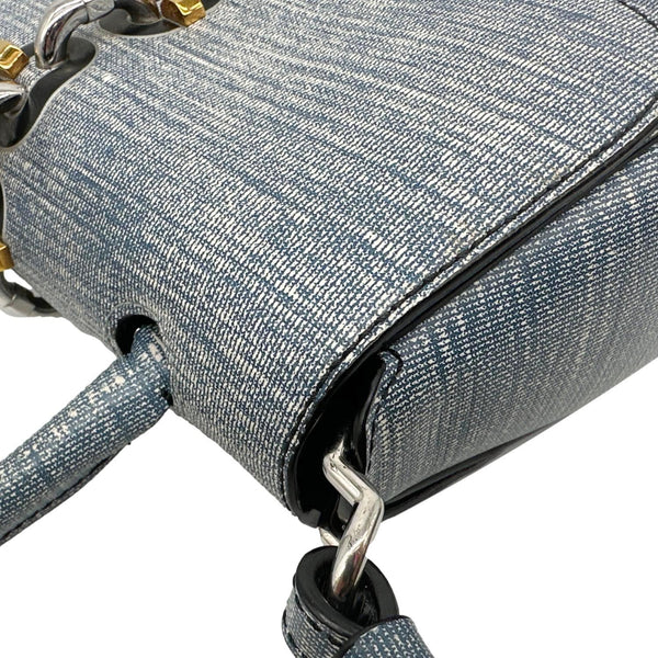 LOUIS VUITTON Chain It PM Leather Crossbody Bag Blue