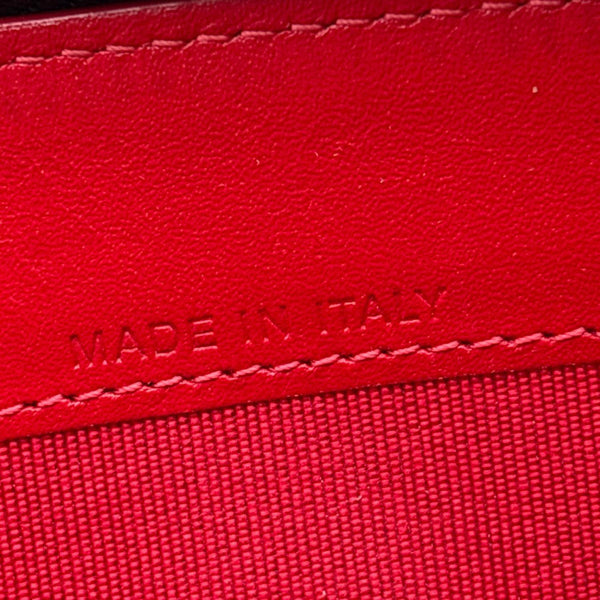 CHRISTIAN LOUBOUTIN Panettone Spikes Leather Zip Around Wallet Red
