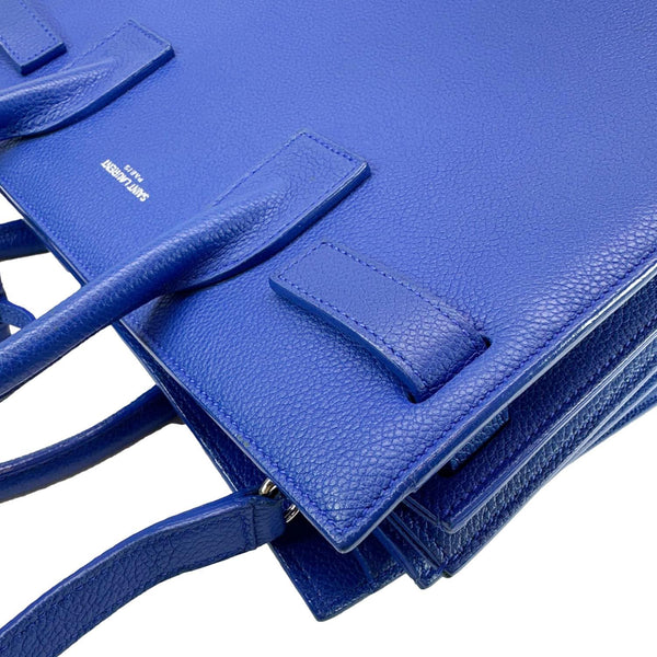YVES SAINT LAURENT Sac De Jour Leather Shoulder Bag Blue