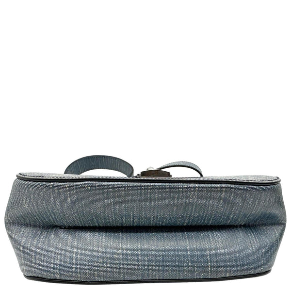 LOUIS VUITTON Chain It PM Leather Crossbody Bag Blue