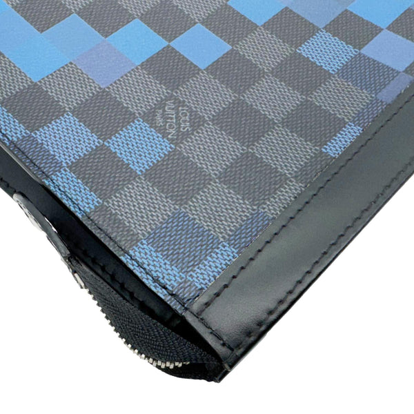 LOUIS VUITTON Toiletry 26 Graphite Pixel Canvas Pouch Blue