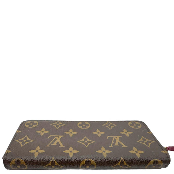 LOUIS VUITTON Portefeuille Clemence Monogram Canvas Zippy Wallet Brown
