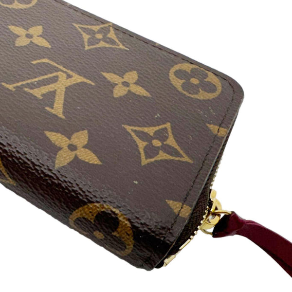 LOUIS VUITTON Portefeuille Clemence Monogram Canvas Zippy Wallet Brown
