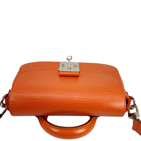 LOUIS VUITTON Eden PM Epi Leather Top Handle Shoulder Bag Orange