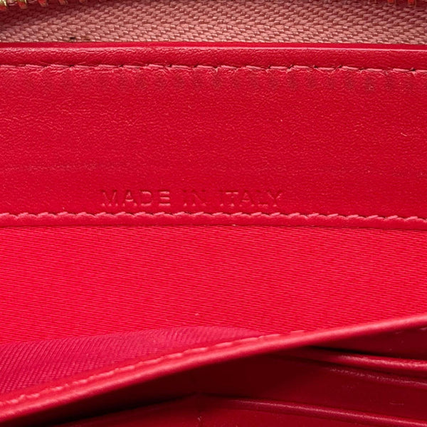 CHRISTIAN LOUBOUTIN Panettone Spikes Leather Zip Around Wallet Light Pink