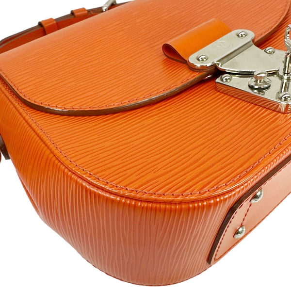 LOUIS VUITTON Eden PM Epi Leather Top Handle Shoulder Bag Orange