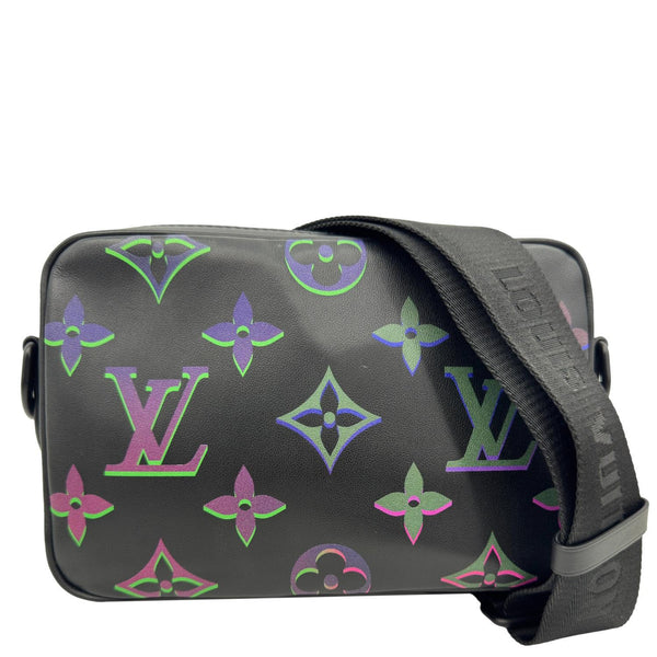 LOUIS VUITTON Comet PM Spotlight Monogram Giant Leather Messenger Bag Black