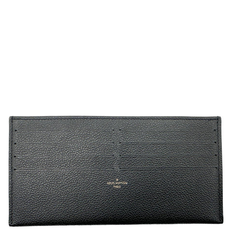 LOUIS VUITTON Felicie Calfskin Leather Insert Card Holder Black