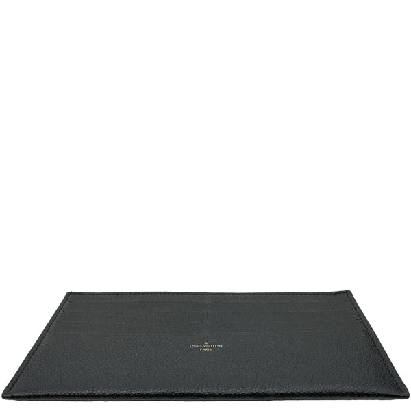 LOUIS VUITTON Felicie Calfskin Leather Insert Card Holder Black