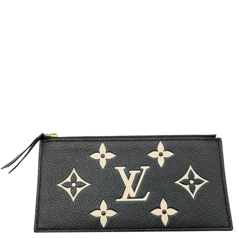 LOUIS VUITTON Felicie Monogram Giant Empreinte Leather Zip Insert Pouch Bicolor