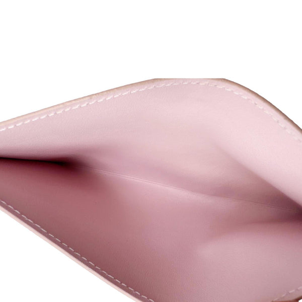 LOUIS VUITTON Felicie Calfskin Leather Insert Card Holder Rose Poudre