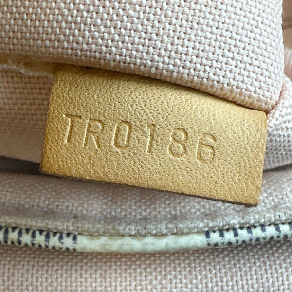 LOUIS VUITTON Croisette Damier Azur Satchel Crossbody Bag Rose Ballerine