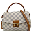 LOUIS VUITTON Croisette Damier Azur Satchel Crossbody Bag Rose Ballerine