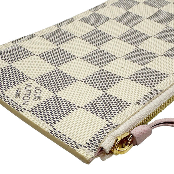 LOUIS VUITTON Felicie Damier Azur Insert Zip Pouch Rose Ballerine