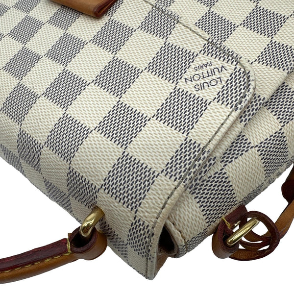 LOUIS VUITTON Croisette Damier Azur Satchel Crossbody Bag Rose Balleri