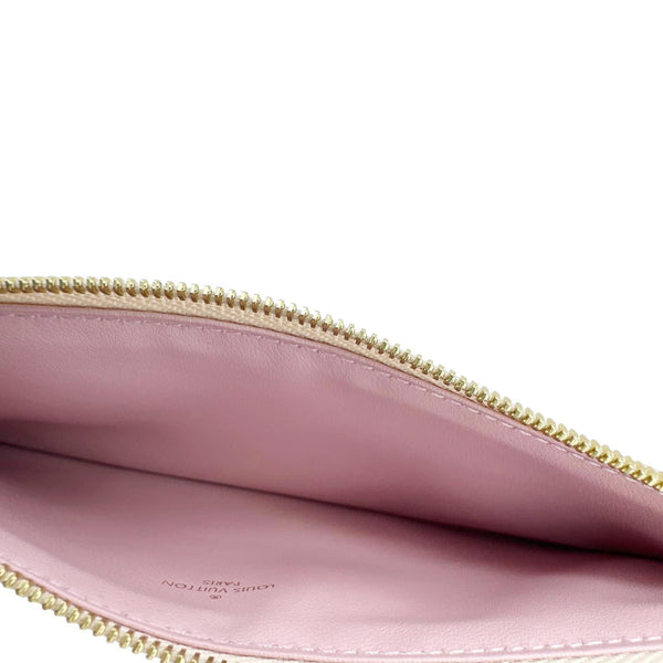 LOUIS VUITTON Felicie Damier Azur Insert Zip Pouch Rose Ballerine
