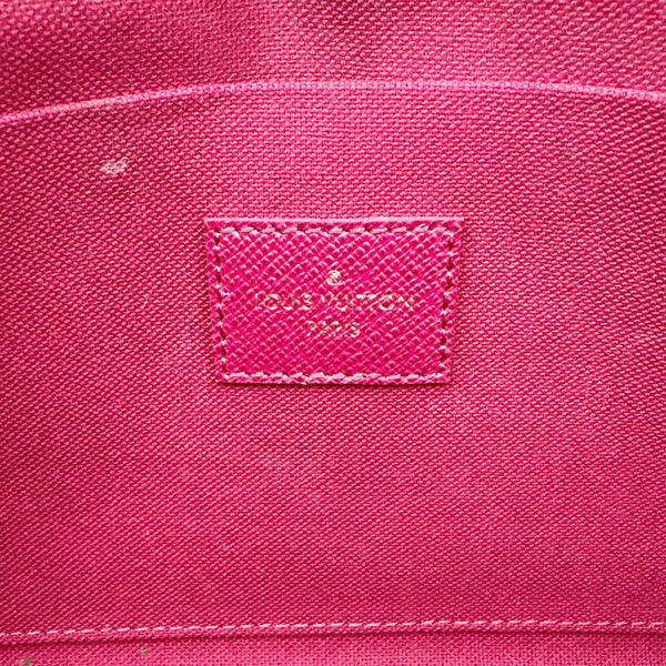 LOUIS VUITTON Felicie Pochette Monogram Canvas Crossbody Bag Brown