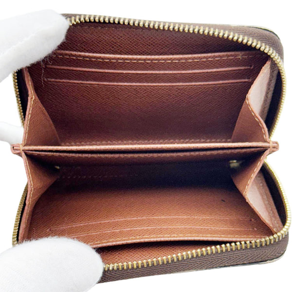 LOUIS VUITTON Monogram Canvas Zippy Coin Purse Brown