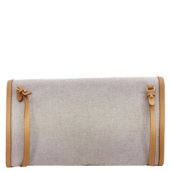 BURBERRY Pocket Canvas Tote Shoulder Bag Brown