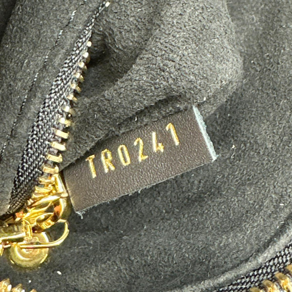 LOUIS VUITTON Petite Malle Souple Monogram Empreinte Shoulder Bag Black