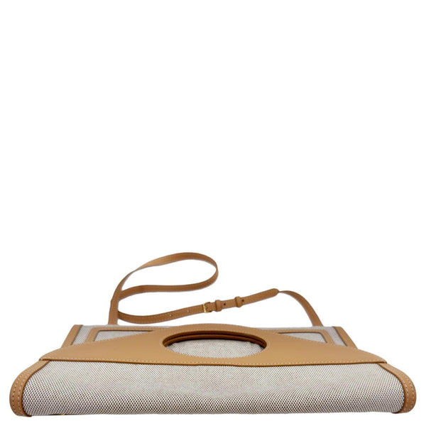 BURBERRY Pocket Canvas Tote Shoulder Bag Brown