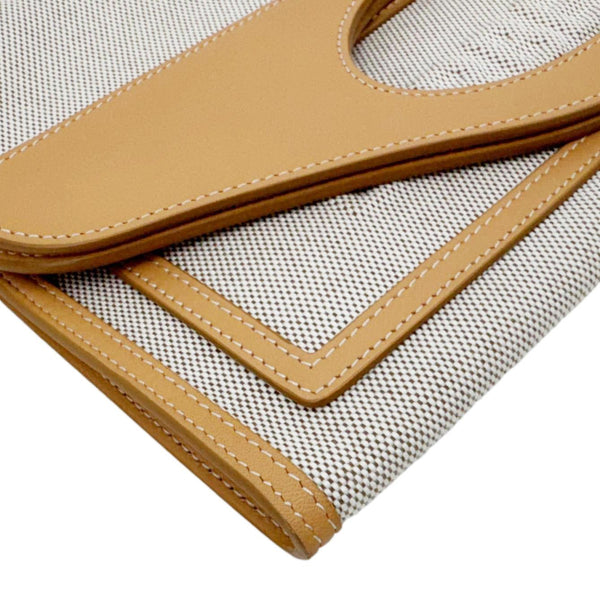 BURBERRY Pocket Canvas Tote Shoulder Bag Brown