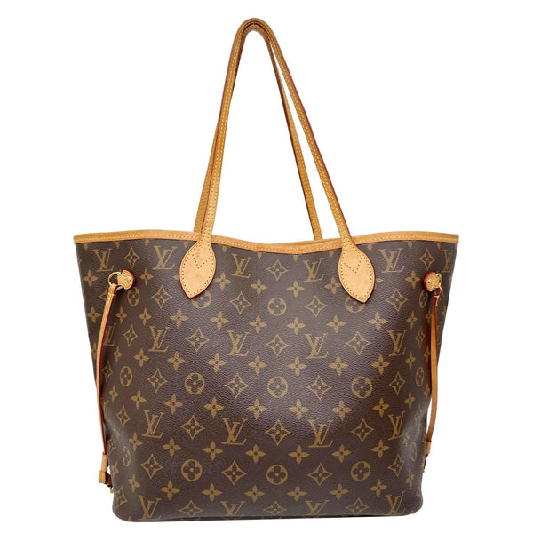 LOUIS VUITTON Neverfull MM Monogram Canvas Shoulder Bag Brown