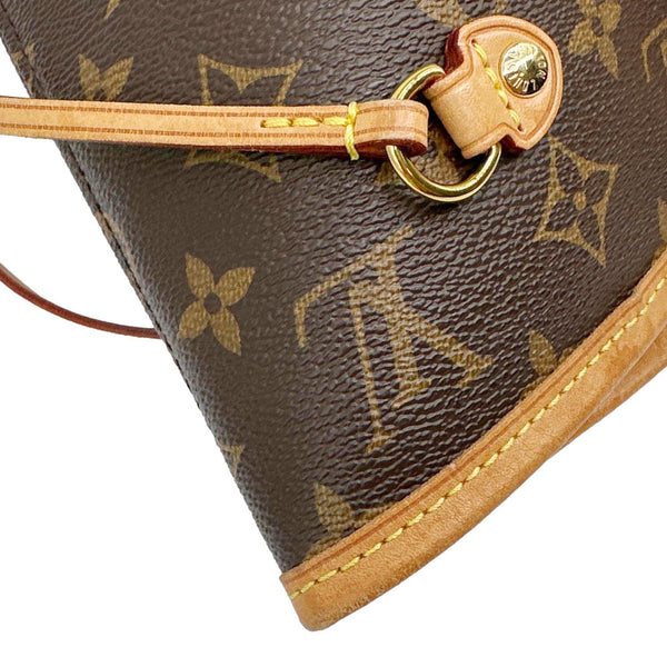 LOUIS VUITTON Neverfull MM Monogram Canvas Shoulder Bag Brown
