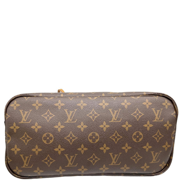 LOUIS VUITTON Neverfull MM Monogram Canvas Shoulder Bag Brown