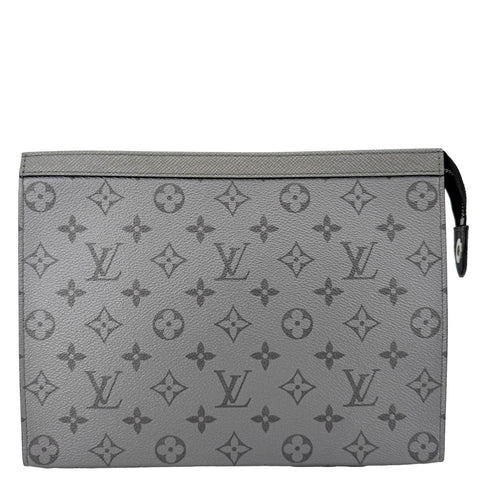 LOUIS VUITTON Voyage MM Monogram Eclipse Pouch Bag Gray
