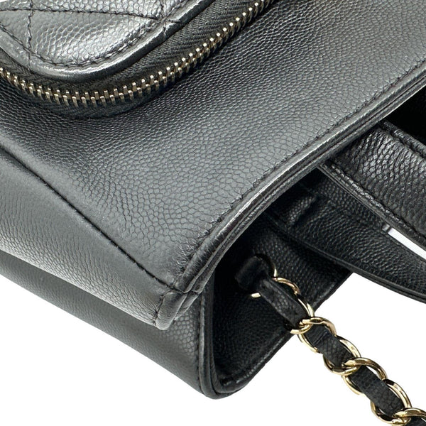 CHANEL Business Affinity Quilted Caviar Leather Shopping Tote Bag Black