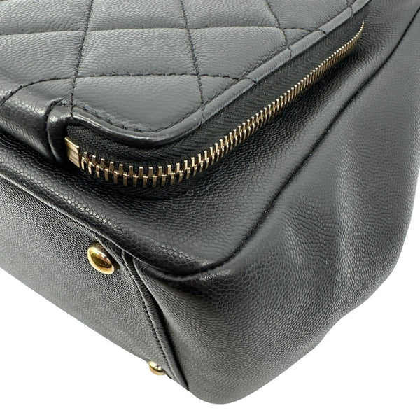 CHANEL Business Affinity Quilted Caviar Leather Shopping Tote Bag Black