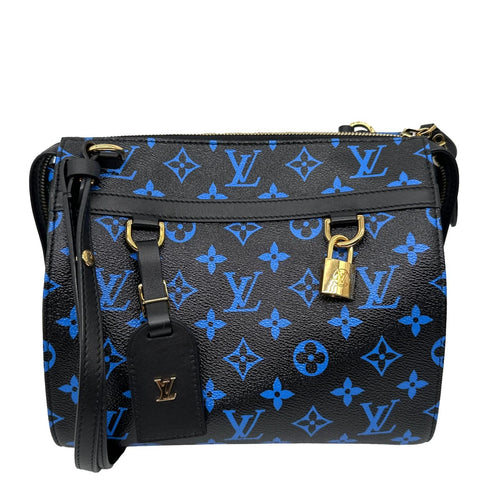 LOUIS VUITTON Speedy Amazon PM Monogram Canvas Shoulder Bag Blue Noir