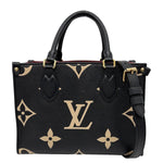 LOUIS VUITTON Onthego PM Monogram Empreinte Tote Shoulder Bag Bicolor