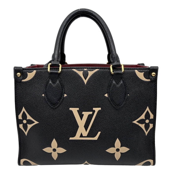LOUIS VUITTON Onthego PM Monogram Empreinte Tote Shoulder Bag Bicolor