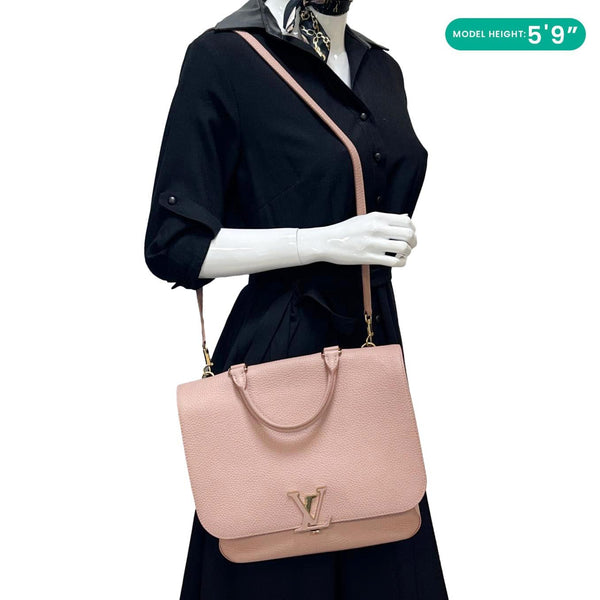 LOUIS VUITTON Volta Taurillon Leather Shoulder Bag Pink