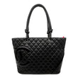 CHANEL Cambon Ligne Large Quilted Calfskin Leather Tote Bag Black