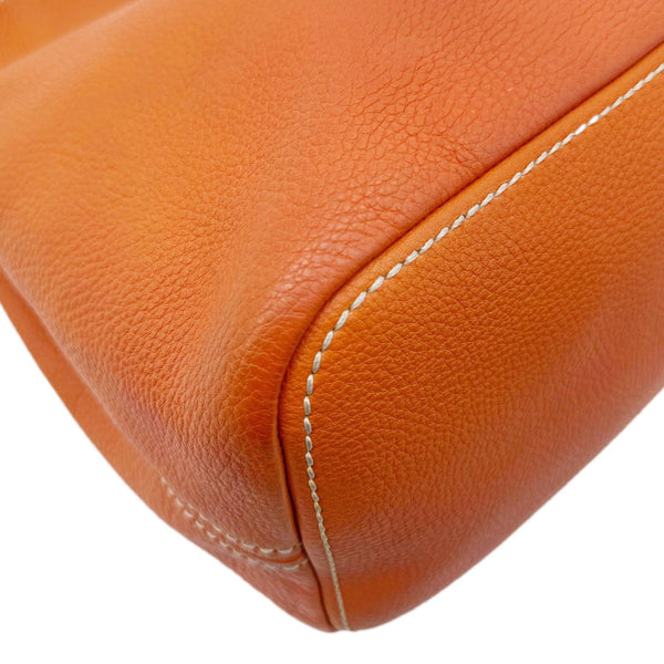 PRADA Vitello Daino Leather Hobo Bag Orange
