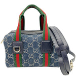GUCCI Mini GG Blue Denim Shoulder Bag Blue 859975