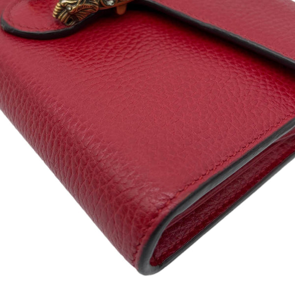 GUCCI Dionysus Mini Calfskin Leather Wallet on Chain Red 401231