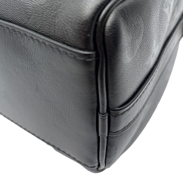 LOUIS VUITTON Speedy BB Monogram Ink Lambskin Leather Satchel Crossbody Bag Black
