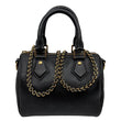 LOUIS VUITTON Speedy BB Monogram Ink Lambskin Leather Satchel Crossbody Bag Black