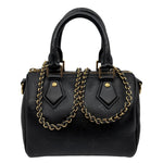 LOUIS VUITTON Speedy BB Monogram Ink Lambskin Leather Satchel Crossbody Bag Black