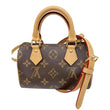 LOUIS VUITTON Nano Speedy Bandouliere Monogram Canvas Crossbody Bag Brown