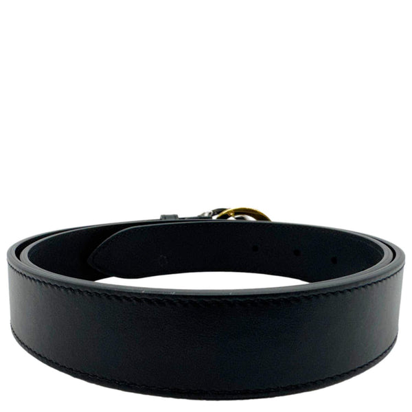 GUCCI GG Buckle Leather Belt Size 90.36 Black 601254